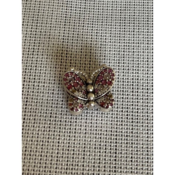 Pandora Sterling Silver dazzling pink butterfly charm ALE - Picture 1 of 6